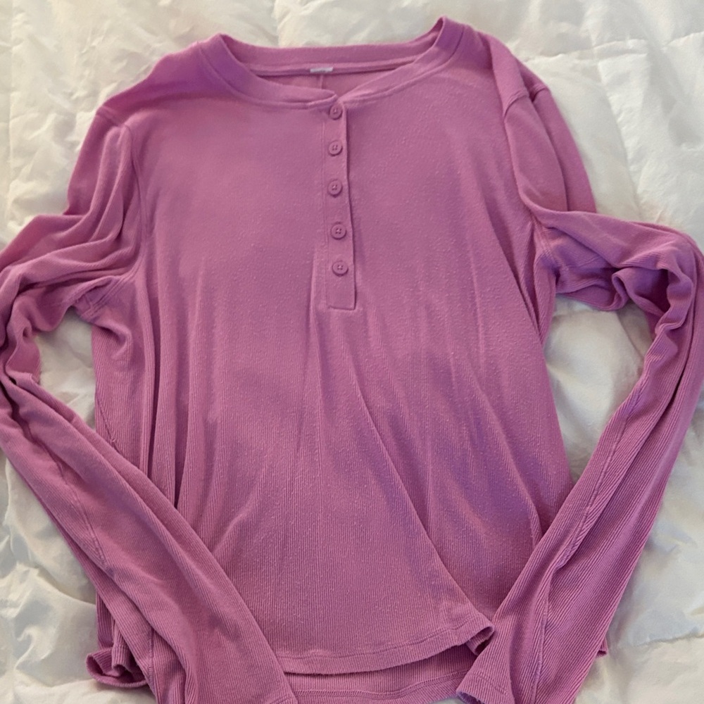 lululemon Long Sleeve Henley  Top